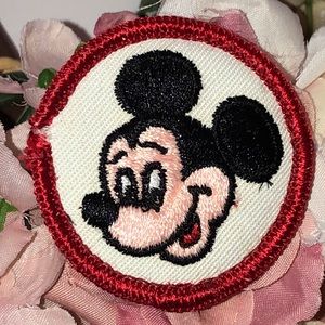 Mickey Mouse Patch 1970s/1980s Vintage Mickey circle Patch Mickey Mouse Face